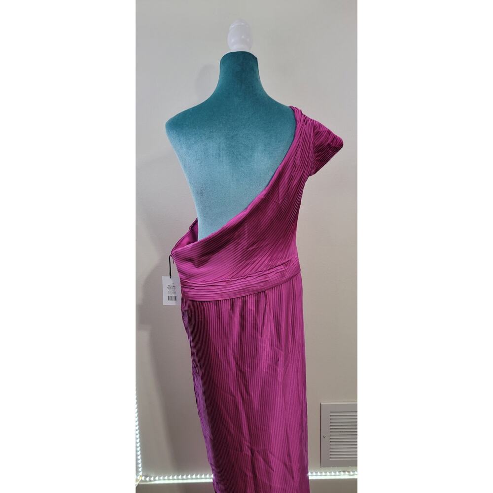 Show Po Dress Womens 14 One Shoulder Vibrant Bold Sexy Dress Long Whimsical NWT - Picture 3 of 13
